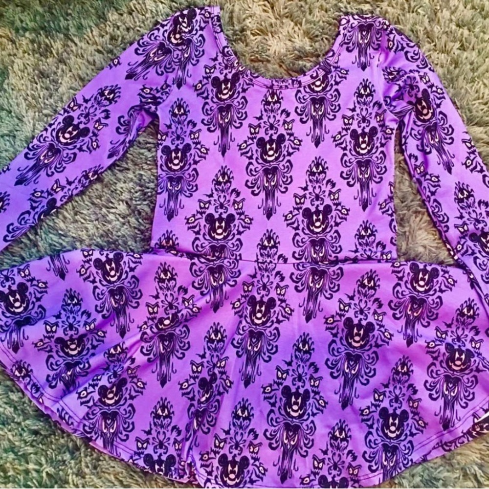 Purple Patterned Kids Dress